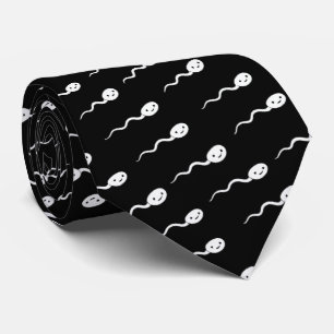 Cravate Motif de spermatozoïdes souriants mignons