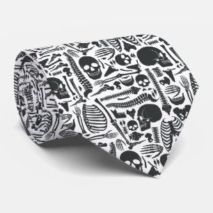 Cravate Motif de squelette humain