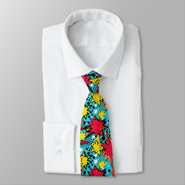 Cravate Motif de style BD (Attaché)