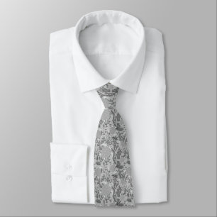 Cravate Motif de tortue marine gris
