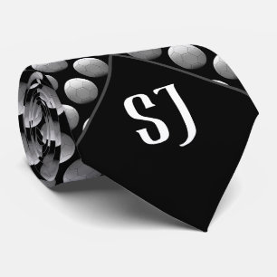 Cravate Motif de volley-ball cool Monogramme