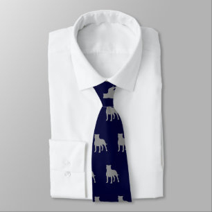 Cravate Motif des silhouettes de Chien de Staffordshire Bu