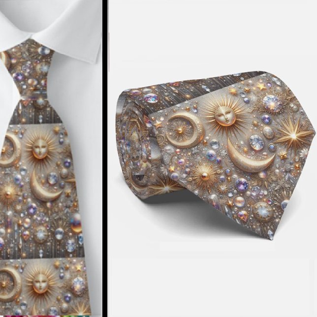 Cravate Motif Diamant Céleste (Créateur téléchargé)