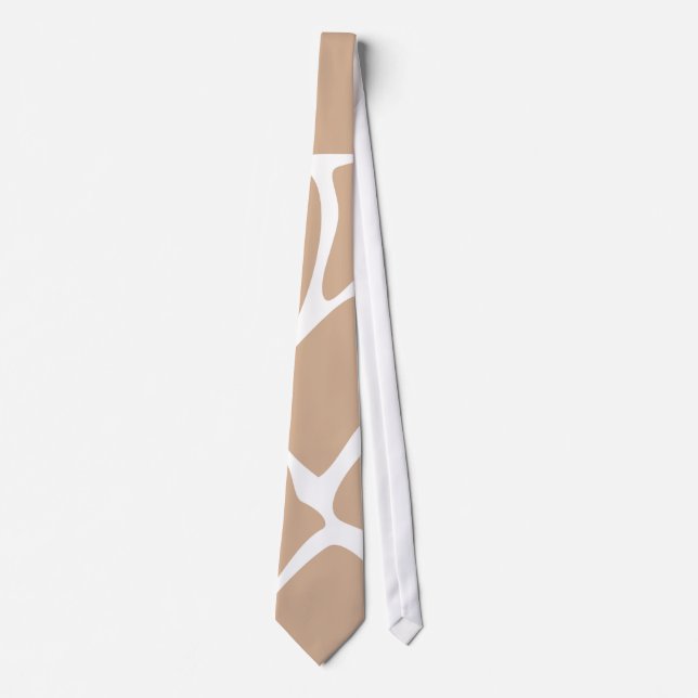Cravate Motif d'impression de girafe dans le beige (Devant)