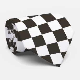 Cravate motif d'indicateur À damiers