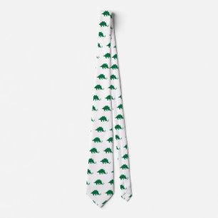 Cravate Motif Dinosaur Vert