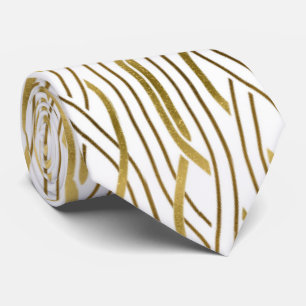 cravate motif dorée art déco