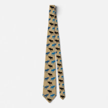 Motif d'orignal noir bleu sur or