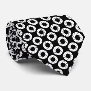 Cravate Motif d'ouverture - Blanc sur noir