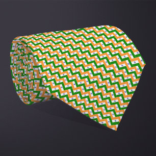 Cravate Motif Drapeau Inde Patchwork
