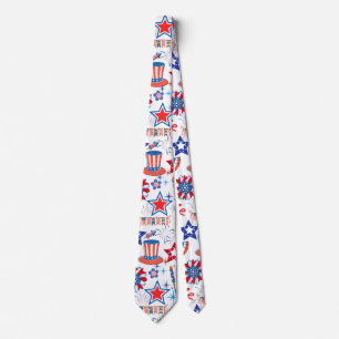 Cravate motif du 4 juillet 01x4