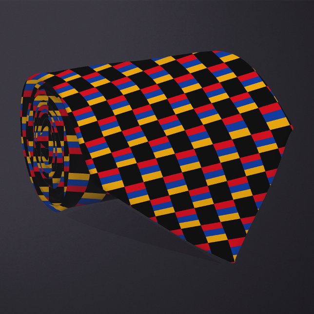 Cravate motif du drapeau À damiers Arménie (Créateur téléchargé)