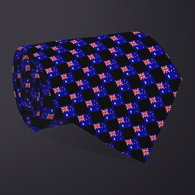 Cravate motif du drapeau À damiers Australie (Créateur téléchargé)