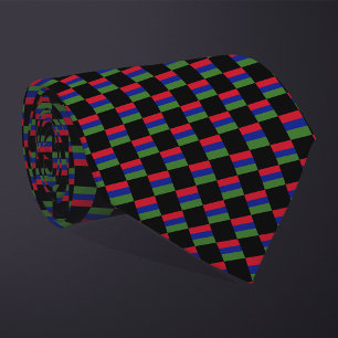 Cravate motif du drapeau À damiers Gambie