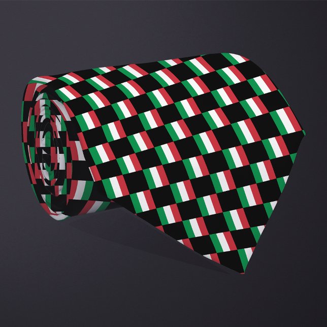 Cravate motif du drapeau À damiers Italie (Créateur téléchargé)