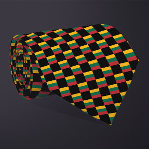 Cravate motif du drapeau À damiers Lituanie