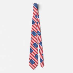 Cravate Motif du drapeau américain