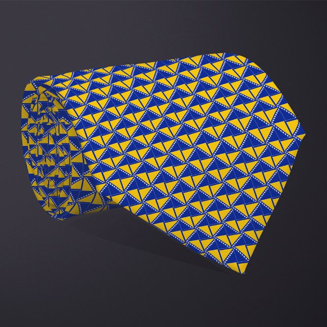 Cravate Motif du drapeau de Bosnie-Herzégovine (Créateur téléchargé)