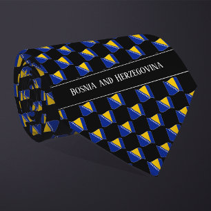 Cravate Motif du drapeau de la Bosnie-Herzégovine