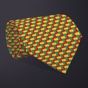 Cravate Motif du drapeau de la Guinée-Bissau