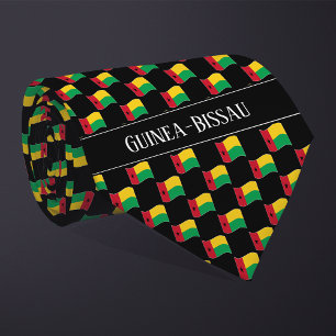Cravate Motif du drapeau de la Guinée-Bissau
