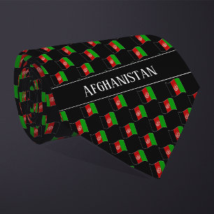 Cravate Motif du drapeau de l'Afghanistan