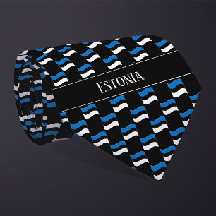 Cravate Motif du drapeau de l'Estonie