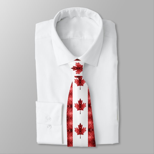 Cravate Motif du drapeau du Canada (Attaché)