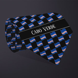 Cravate Motif du Drapeau Wavy Cabo Verde