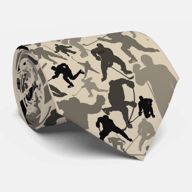 Cravate Motif du joueur de hockey (Roulé)
