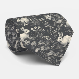 Cravate Motif élégant de toile de lapin de la forêt noire 