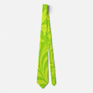 Cravate motif élégant vert citron