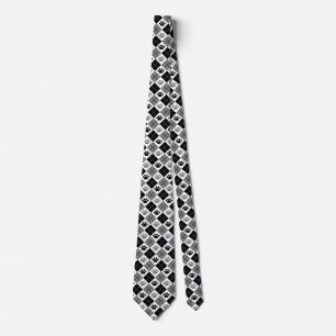 Cravate Motif Empreinte de patte Jacquard noir et gris
