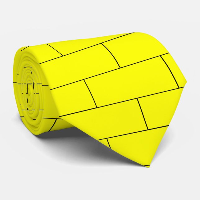 Cravate Motif en briques jaunes (Roulé)