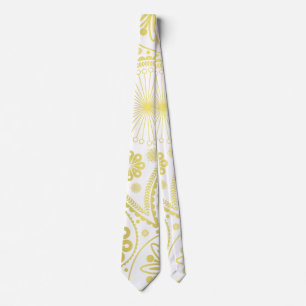 Cravate Motif en cachemire d'or