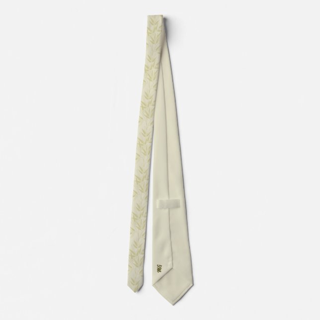 Cravate Motif en feuille de bambou - Style de mono (Dos)