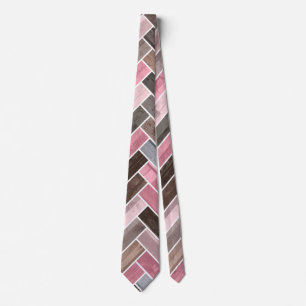 Cravate Motif en Gris rose