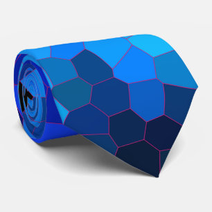 Cravate Motif en mosaïque bleu profond de l'océan