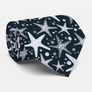 Cravate Motif étoile grise foncée