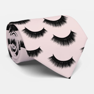 Cravate Motif Eyelash Extensions Blush Pink