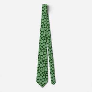 Cravate Motif feuille 02 - Vert pâle sur Vert foncé