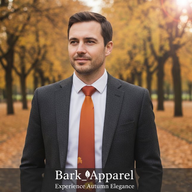 Cravate Motif Feuille de l'automne Gold Foil (Créateur téléchargé)