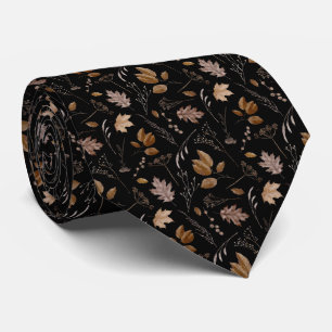 Cravate Motif Feuilles d'automne