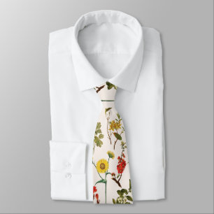 Cravate Motif Fleur sauvage vintage