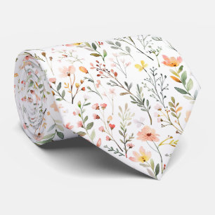 Cravate Motif Fleurs de Prairie