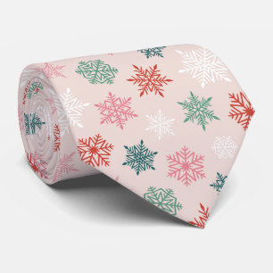 Cravate Motif flocon de neige multicolore – Noël hivernal