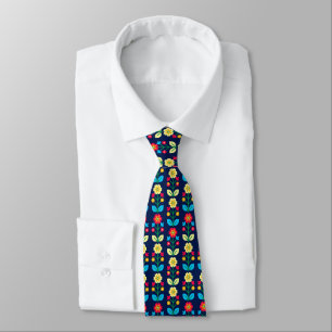 Cravate Motif floral coloré