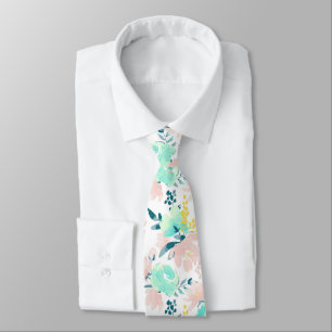Cravate Motif floral d'aquarelle
