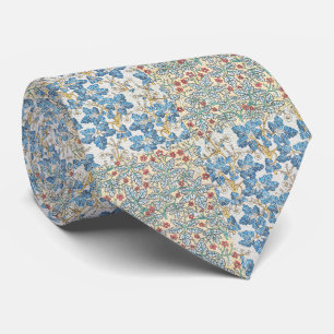 Cravate Motif floral de géranium sauvage Art nouveau vinta