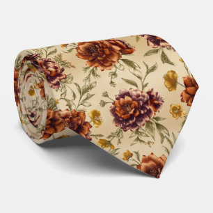 Cravate Motif floral de récolte d'automne